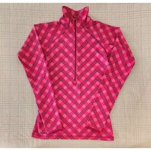 Nike Pro Dri Fit Fleece Lined Women's Purple 1/2 Zip Long Sleeve Pullover Size S